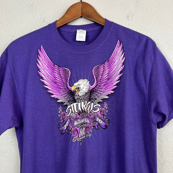 Sturgis 2020 Graphic Tee Short Sleeve Purple - M - Picture 4 of 6